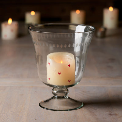 Small Hand-engraved Hurricane Vase