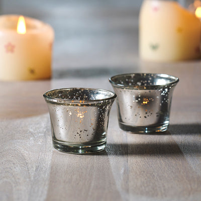 Mercury Glass Tea Light Holder