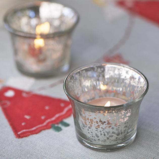 Mercury Glass Tea Light Holder