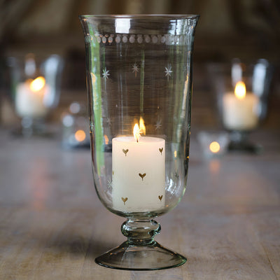 Gold Heart Hand-painted Scented Pillar Candle 4&quot;