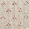 Hand-printed Indian Red Leaf - Light Rustic Linen – 316R