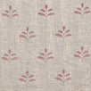 Hand-printed Indian Red Leaf - Light Rustic Linen – 316R