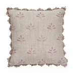 Red Leaf Rustic Linen Cushion