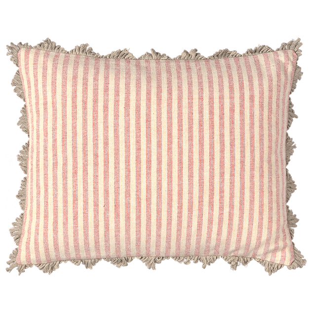 Red Natural Stripe Cushion