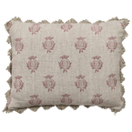 Red Pomegranate Rustic Linen Cushion