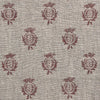 Small Non Returnable Sample of Red Pomegranate Rustic Linen