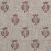 Hand-printed Red Pomegranate Rustic Linen 3m (stonewashed) panel - 356R