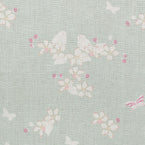 Single Curtain in Apple Blossom Linen, Ivory duck egg 110cm (W) x 210cm (L)