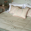 Rose & Foxglove Sea Blue Cotton Quilt - King Size