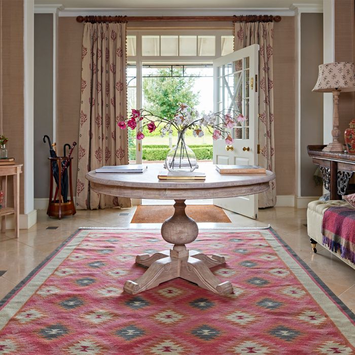 Rose Ragini - Hand-woven Wool Kilim