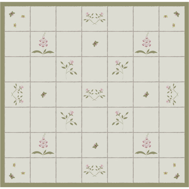 Rose & Foxglove Rustic Linen Quilt - King Size