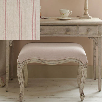 Rose Hartford Stripe Small Cabriole Stool