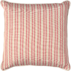 Rusty Rose Beech Ticking Stripe Cushion