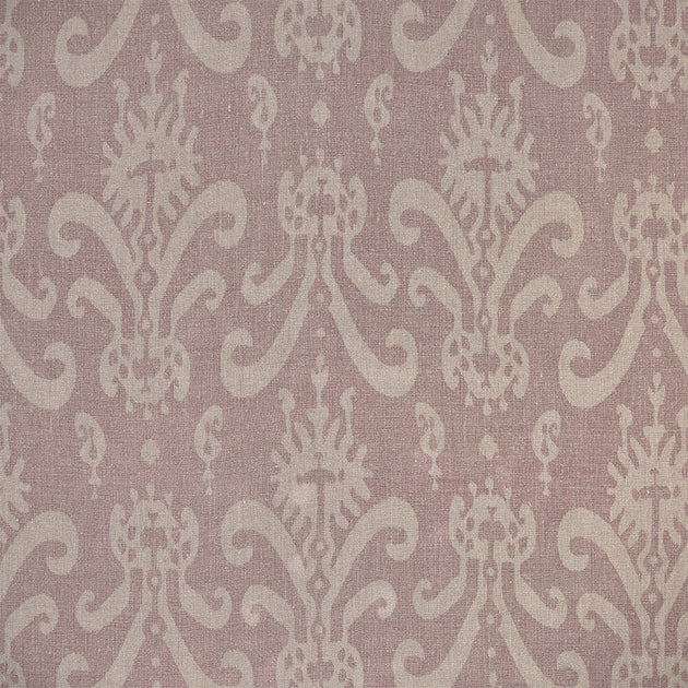 Hand-printed Dusky Mauve Sacha Linen Stonewashed Panel (2.7m Approx.) - 360M