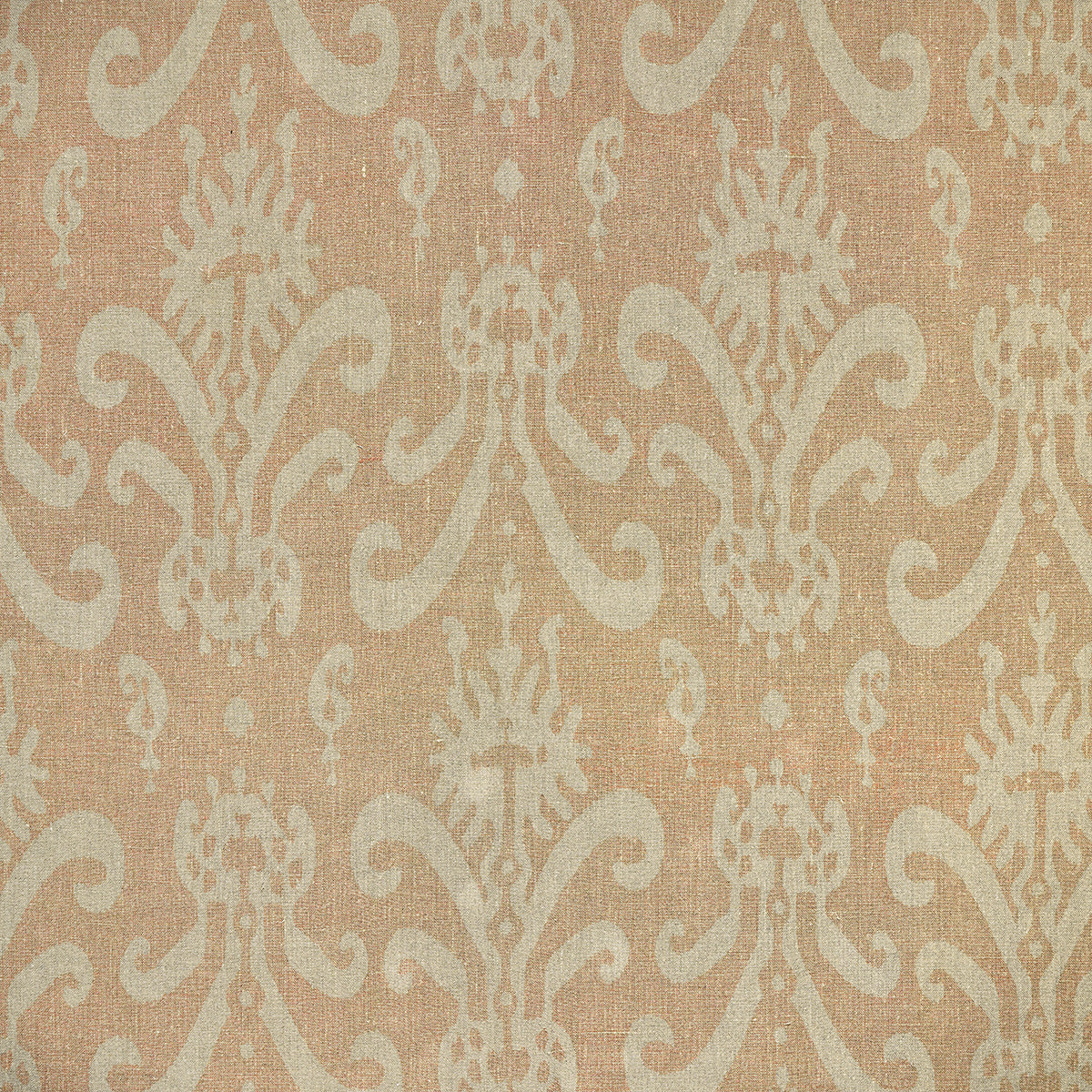 Hand-printed Saffron Sacha Linen Stonewashed Panel - 360S