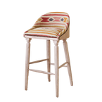 Saffron Stripe Kilim Upholstered Bar Stool