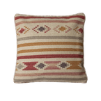Saffron Stripe Kilim Cushion - Smokey Blue