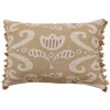 Saffron Tulipa Rustic Linen Cushion with Tassels