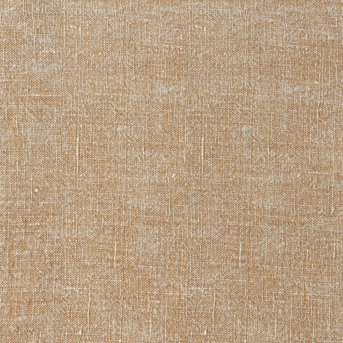 Plain saffron stonewashed rustic linen shown flat, weave filling the frame