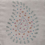 Small Sample of Base Linen (Colour Variation Smokey Blue Embroidered Malathi)