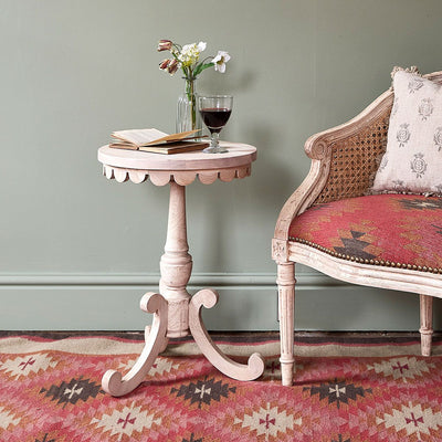 Tiny Scalloped Side Table