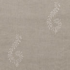 Small Sample of Ivory Shalini Embroidered Linen - Colour Variant