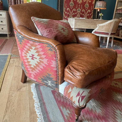 Howard Chair -  Kilim &amp; Leather