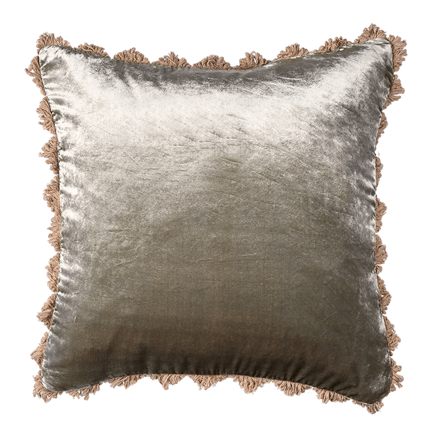 Smokey Green Velvet Cushion