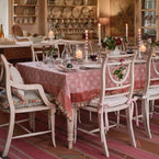 Luxury Red Earth Megha & Velvet Tablecloth with Tassels