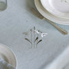 Duck Egg Snowdrop Cotton Tablecloth - Extra Large