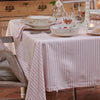 Rose Ivory Stripe Tablecloth - Small