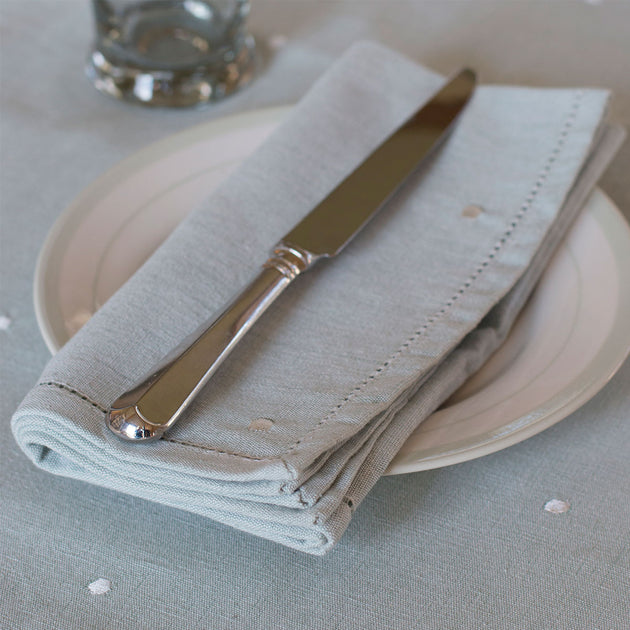 Duck Egg White Spot Napkin (Set of 4)