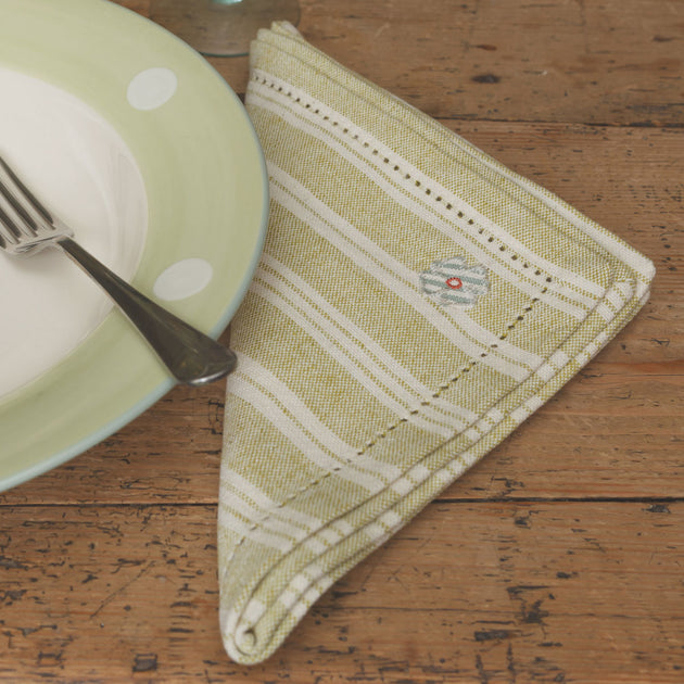 Summer Green Cambridge Stripe Napkin (Set of 4)