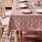 Red Earth Megha Rustic Linen Tablecloth - Extra Large