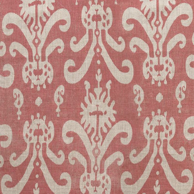 Seconds - Hand-printed Indian Red Earth Sacha Linen 2.7m (stonewashed) panel - 360RE