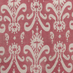 Hand-printed Indian Red Earth Sacha Linen Stonewashed Panel - 360RE