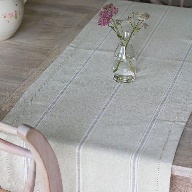 Charcoal Gustavian Table Runner