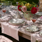 Pale Rose Oxford Stripe Table Runner