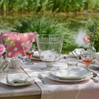 Pale Rose Oxford Stripe Table Runner