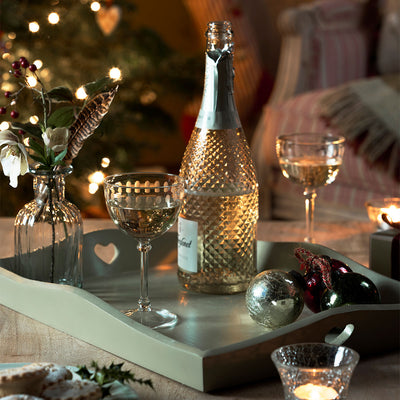 Hand-engraved Vintage Champagne Glass