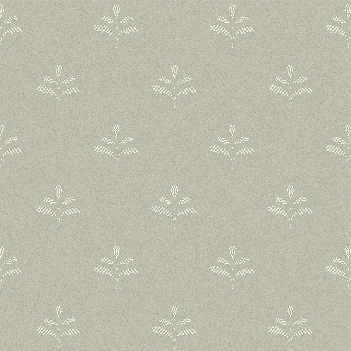 Celadon Ivory Leaf Wallpaper
