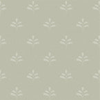 Large Sample of Celadon Ivory Leaf Wallpaper