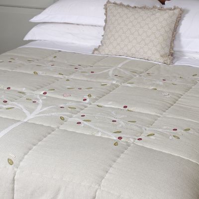 Grey Olive Tree Cotton Quilt – King Size