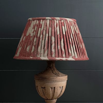 Red Sacha 16" Pleated Linen Lampshade