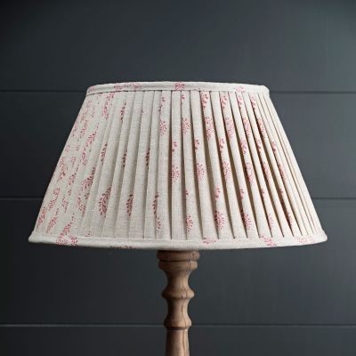 Red Shalini 18" Pleated Linen Lampshade