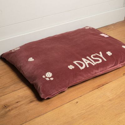 Large Personalised Luxury Velvet Dog Bed Mattress