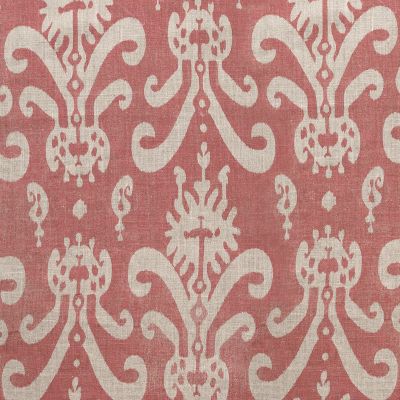 Seconds - Hand-printed Indian Red Earth Sacha Linen - 360RE Stonewashed Panel